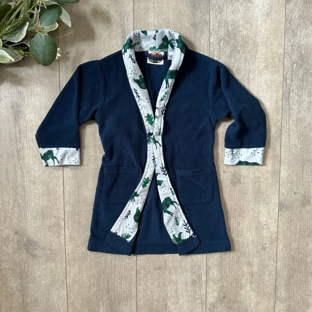 Vintage Bass Pro Shops Baby Boy Rustic Forest Animal Cozy Robe Like New